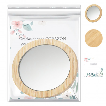 Miroir de poche pour cadeaux tels que la Journée internationale de la femme, personnalisé