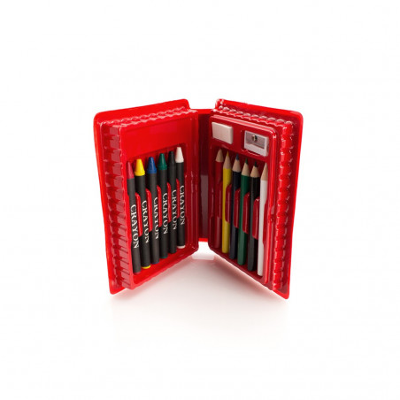 Crayons de couleur en étui et sticker personnalisable