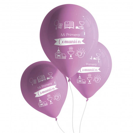 Blister de 24 ballons de communion roses