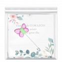 Broche personnalisée en forme de papillon avec carte