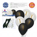 1 ballons imprimés noir blanc