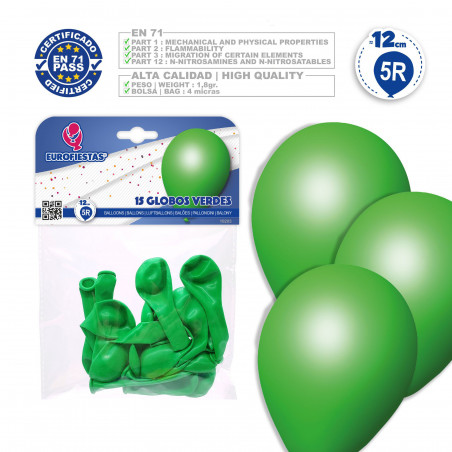 Ballons 5r 15 verts