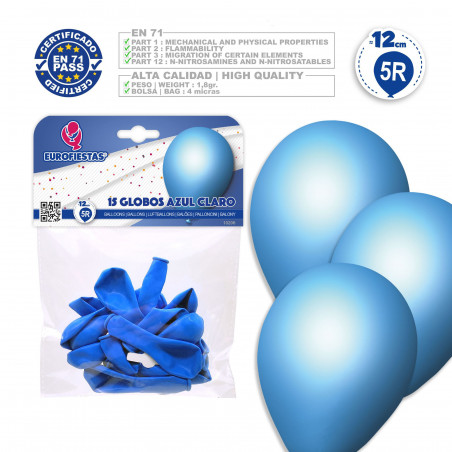 Ballons 5r 15 bleu clair