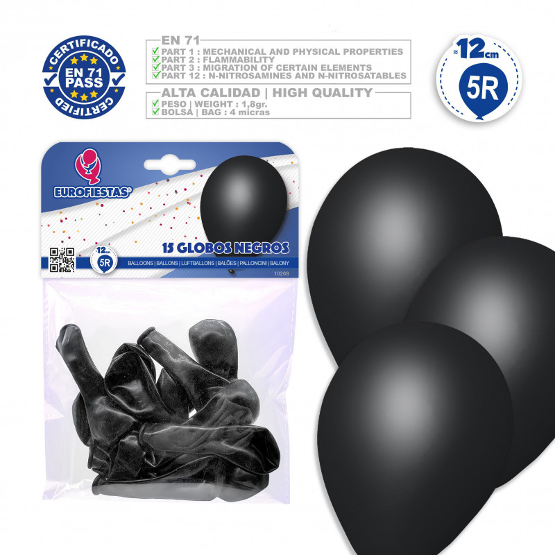 Ballons 5r 15 noirs