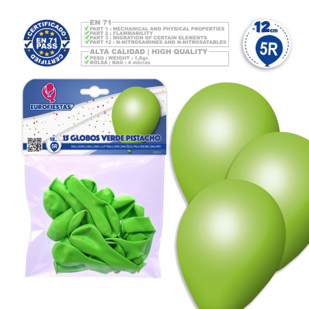 Ballons 5r 15 vert pistache