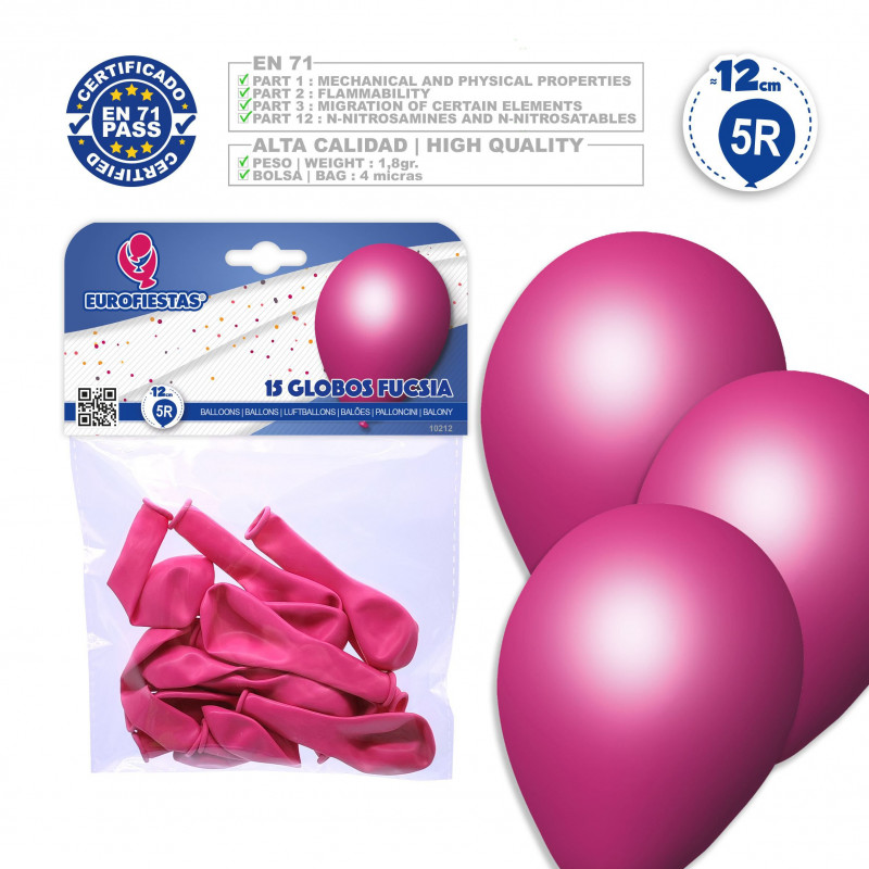 Ballons 5r 15 fuchsia