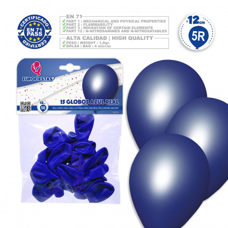 Ballons 5r 15 bleu roi