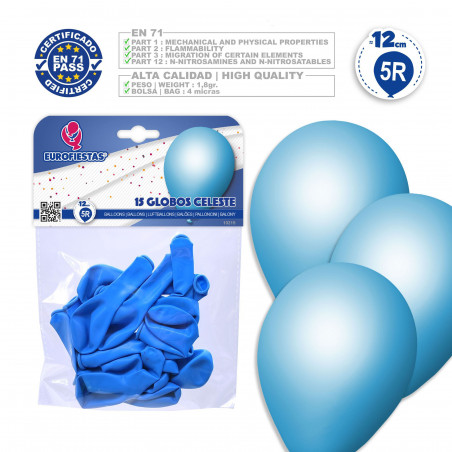 Ballons 5r 15 bleu clair