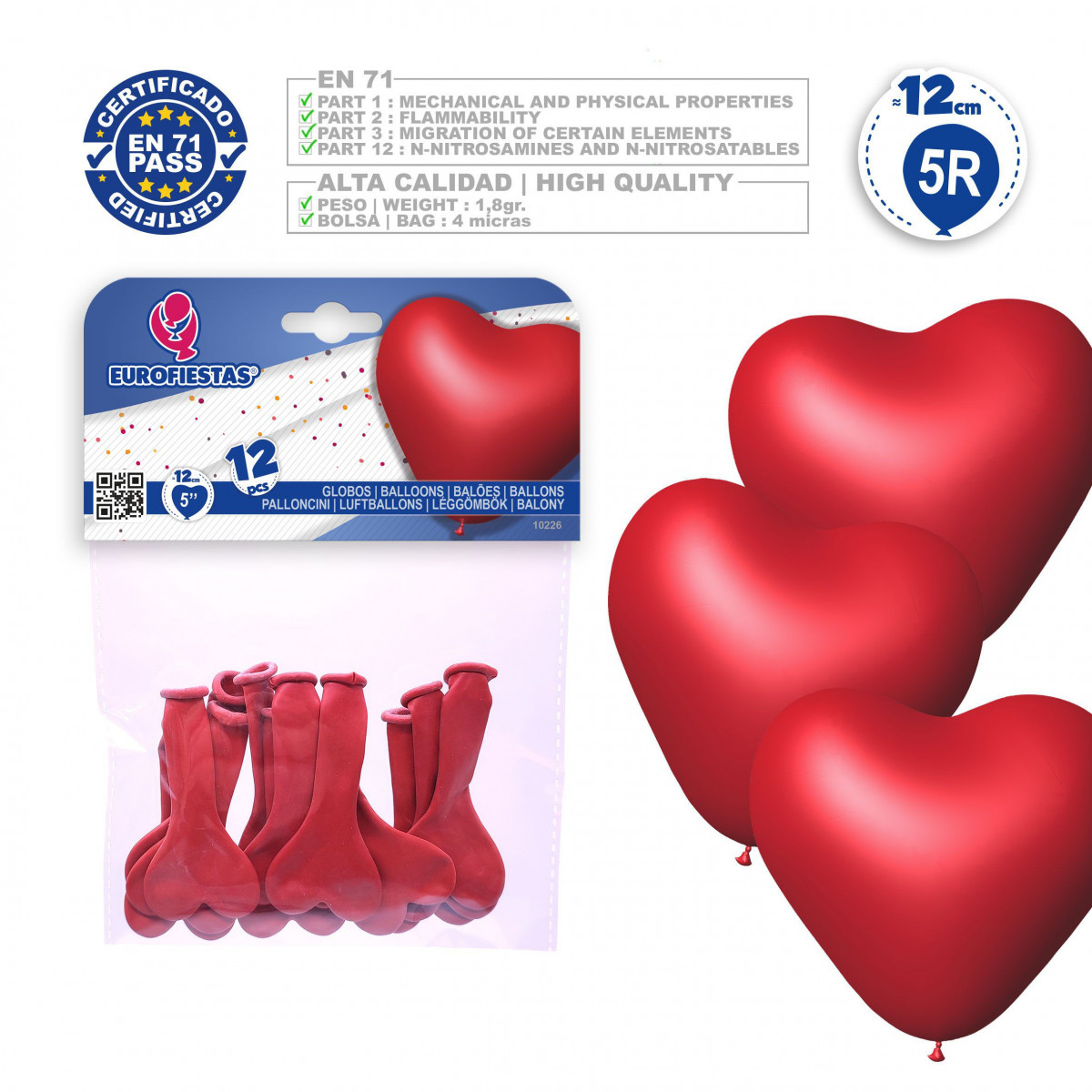 Lot De 5 Petits Cœurs En Céramique Rouge – Décoration – Neufs