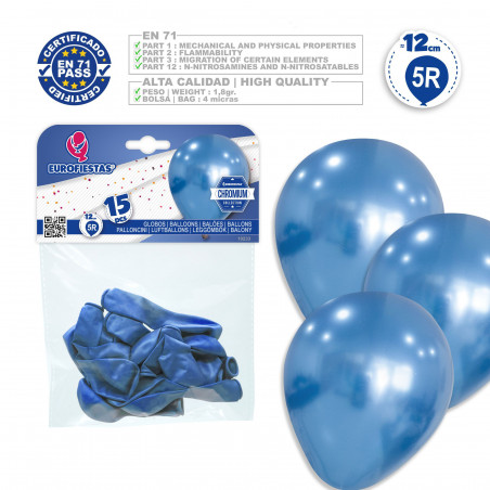 Ballons 5r 15 bleu chromé
