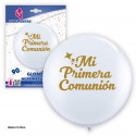Géant ballon en latex blanc ma première communion