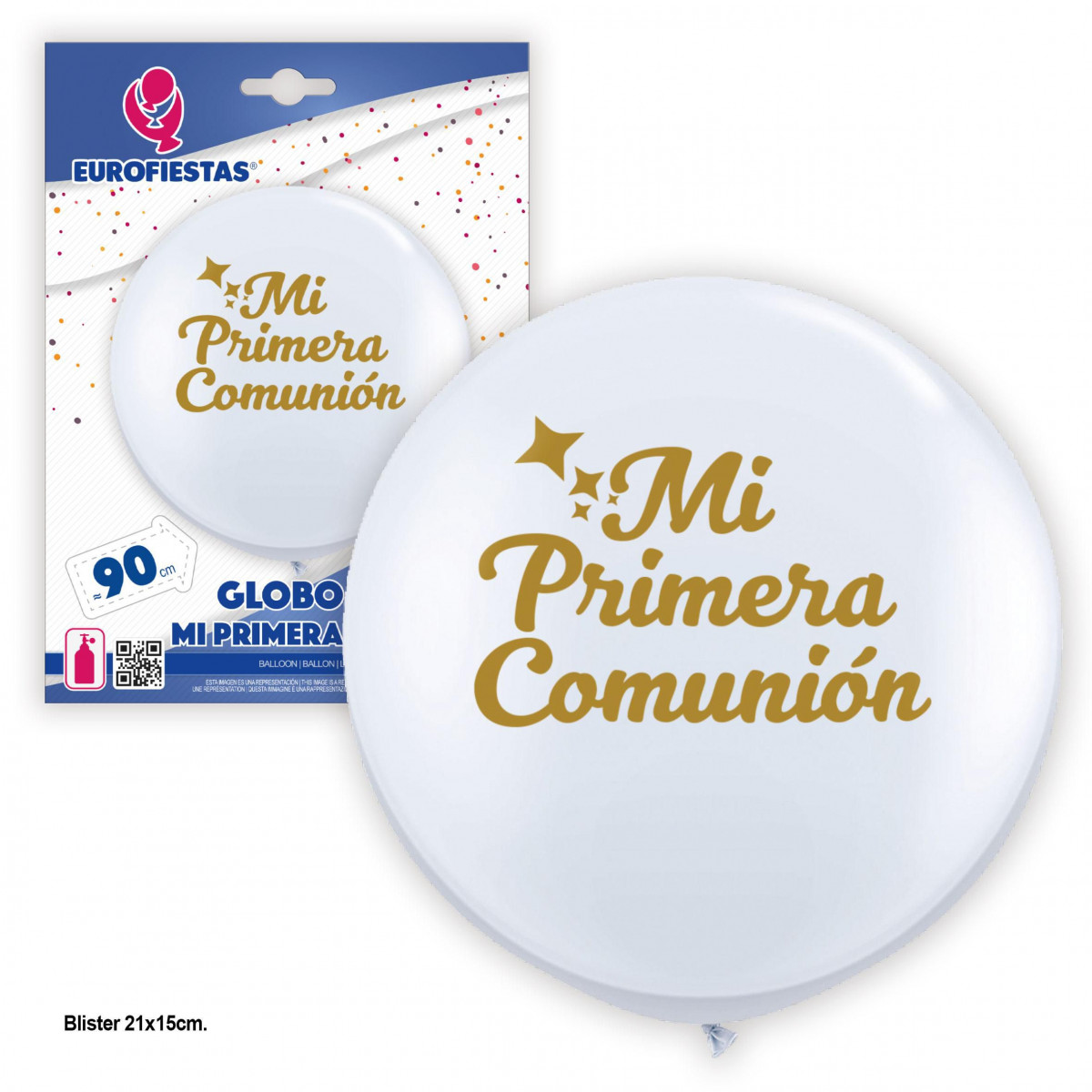 Géant ballon en latex blanc ma première communion