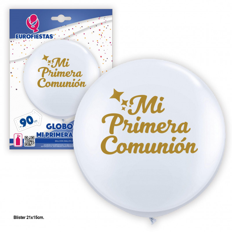 Géant ballon en latex blanc ma première communion