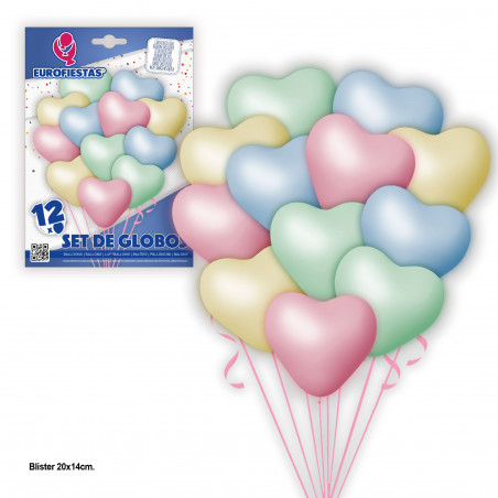 pack ballons blancs avec coeur