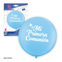 Géant ballon en latex bleu ma première communion