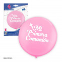 Géant ballon en latex rose ma première communion