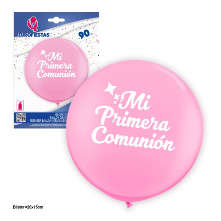 Géant ballon en latex rose ma première communion
