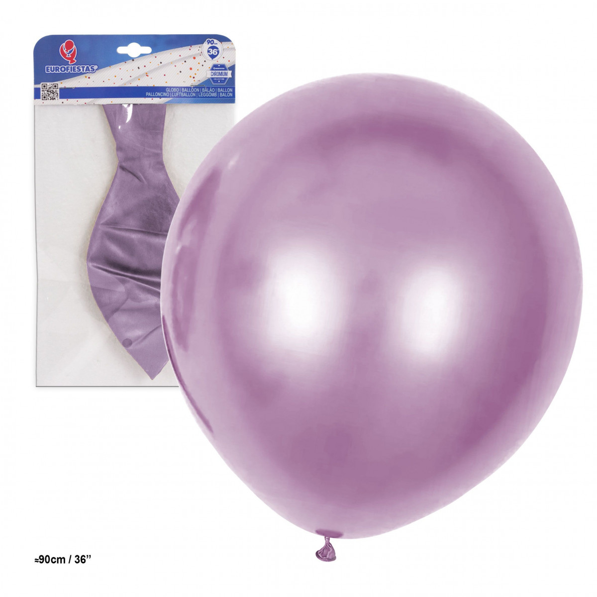 Ballon latex métallisé 36 90cm or rose