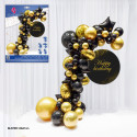 Set organique ballons or et noir