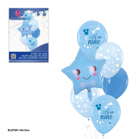 Ensemble de ballons Smile Star, c'est un garçon