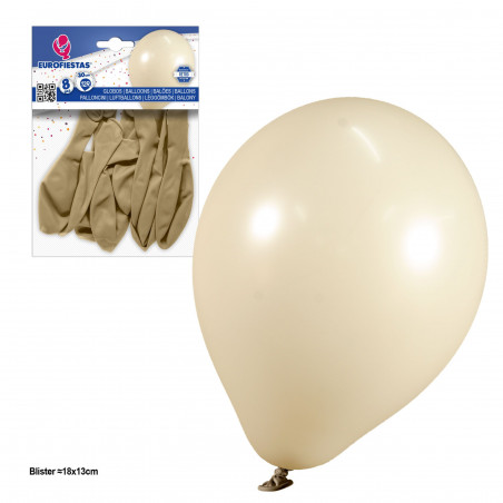 Ballons 12r 2 8g 8pcs rétro sable blanc