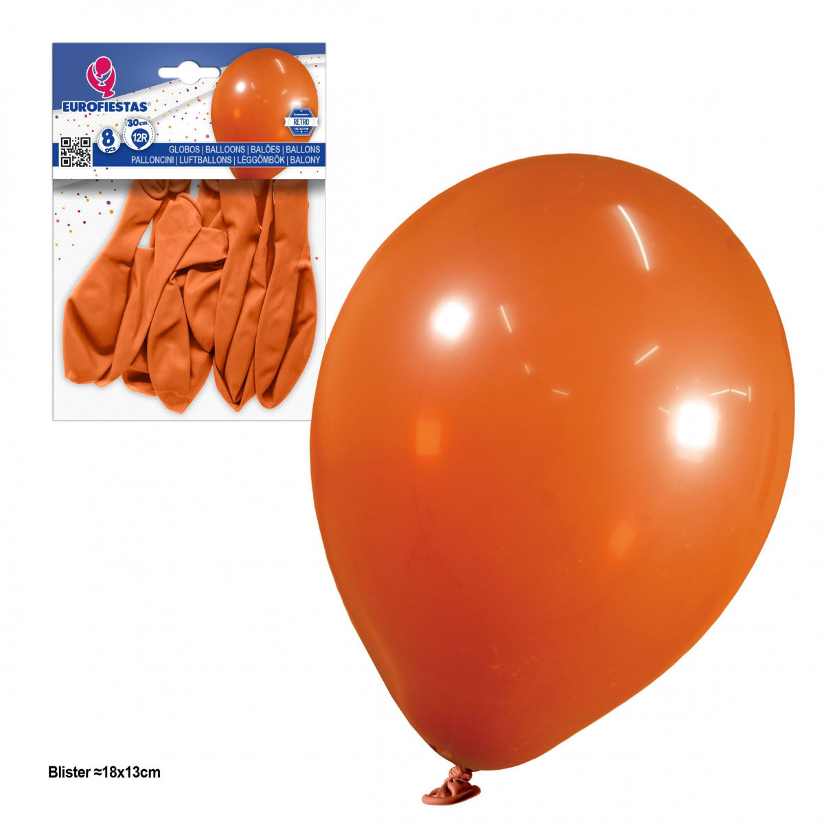 Ballons 12r 2 8g 8pcs café rétro