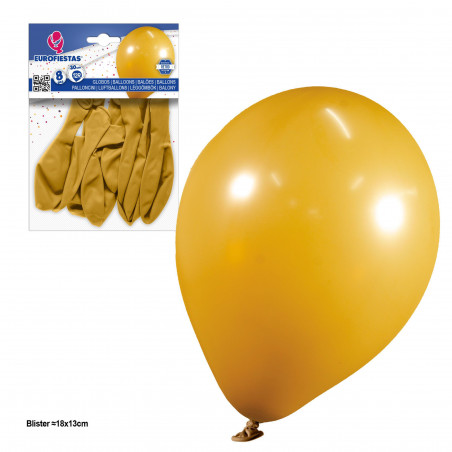 Ballons 12r 2 8g 8pcs rétro kaki