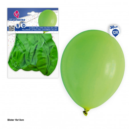 Ballons 12r 8pcs vert