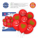 Ensemble de ballons rouges « Je t'aime »