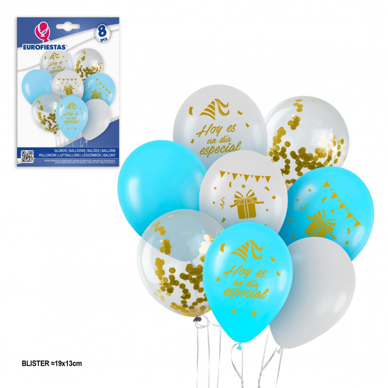 Ensemble de ballons ltx bleu blanc jour spécial