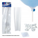 Support pour ballons avec pied transparent 8pcs