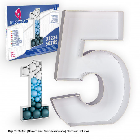 Structure en mousse pour ballons géants numéro 5.