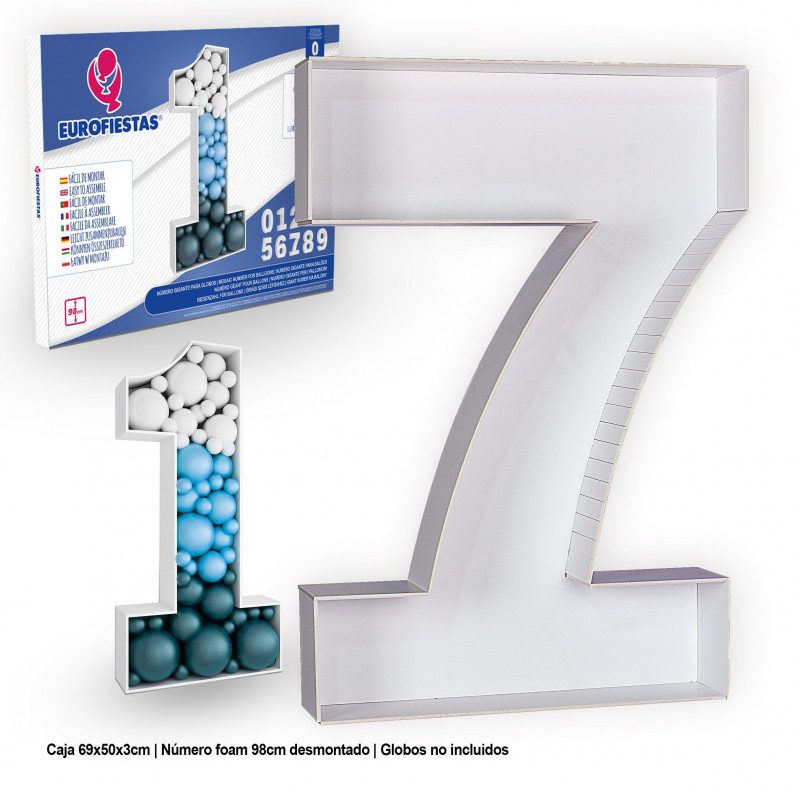 Structure en mousse pour ballons géants numéro 7.