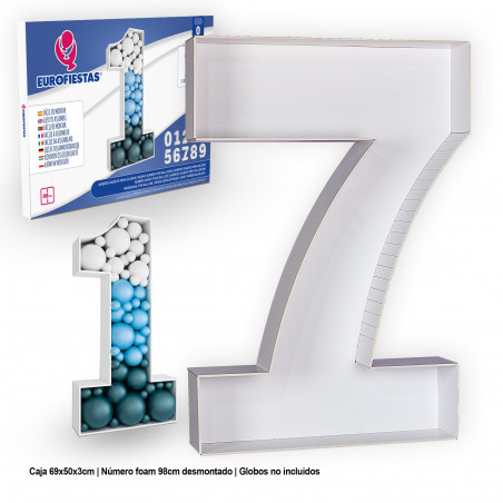 Structure en mousse pour ballons géants numéro 7.