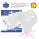 Mini ballons coeur blanc 2