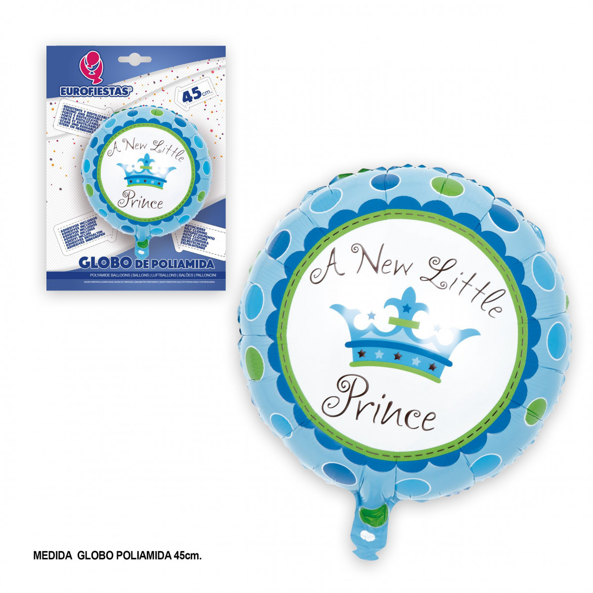 Ballon aluminium rond Nouveau Petit Prince 45cm