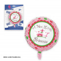 BALLON ALUMINIUM ROND PETITE PRINCESSE NEUF 45cm