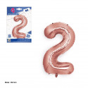 Ballon feuille d'or rose 40cm 2
