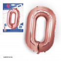 Ballon en foil or rose 1m n° 0
