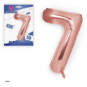 Ballon en foil or rose 1m n° 7