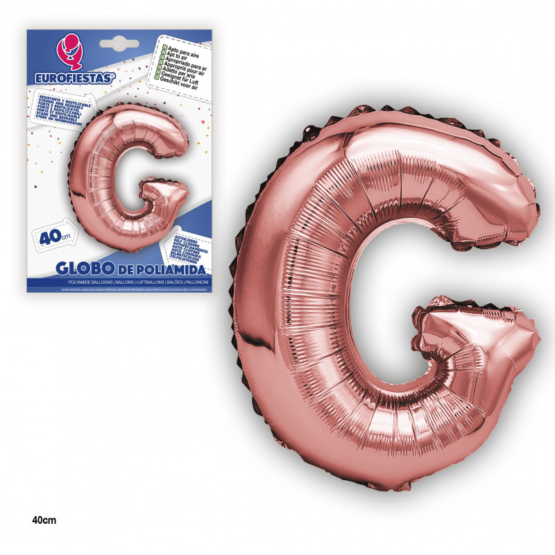Ballon en feuille d'or rose 40 cm g