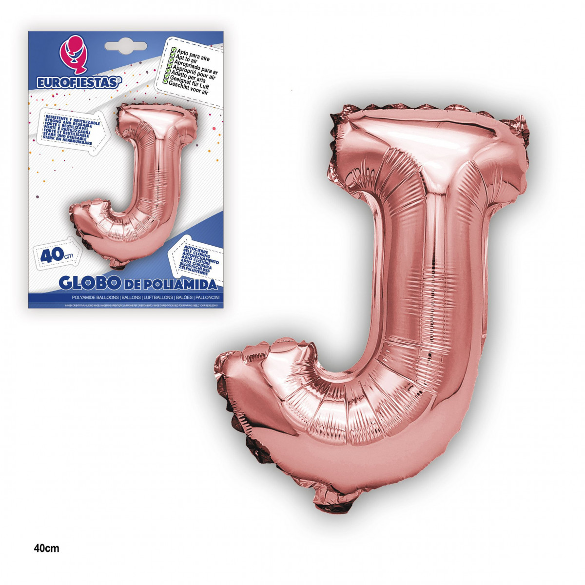 Ballon feuille d'or rose 40cm j