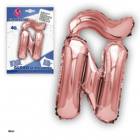 Ballon en foil or rose 40 cm