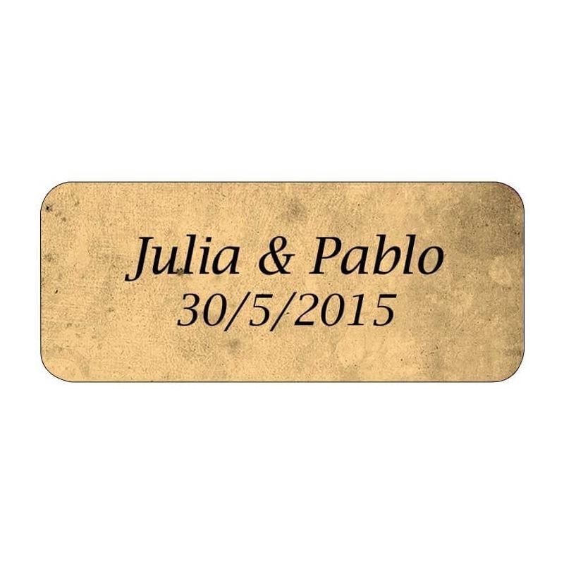 Autocollants cadeaux mariage parchemin