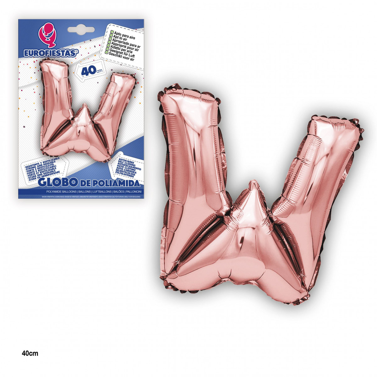 Ballon feuille d'or rose 40cm l