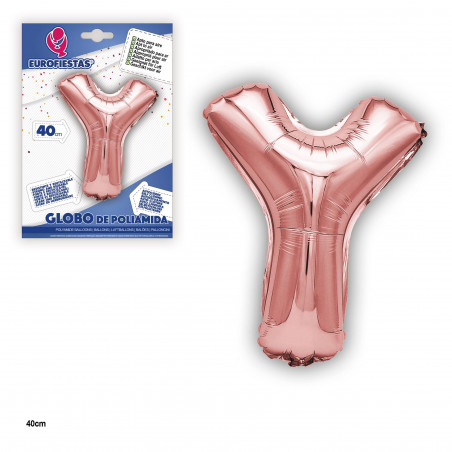 Ballon feuille d'or rose 40cm et