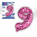 Ballon en aluminium 9 rose 40cm