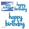 Ensemble de ballons bleus en aluminium « Joyeux anniversaire »