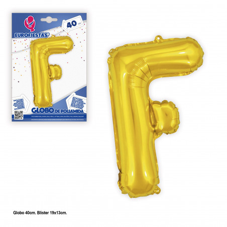 Ballons aluminium 40cm.paillettes dorées f