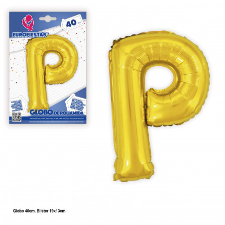 Ballon aluminium 40cm.paillettes dorées p